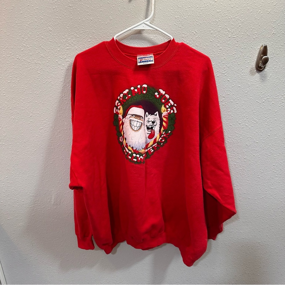 Vintage 2004 Eskimo Joe's Christmas Crewneck Sweatshirt Hanes 3XL Santa Claus